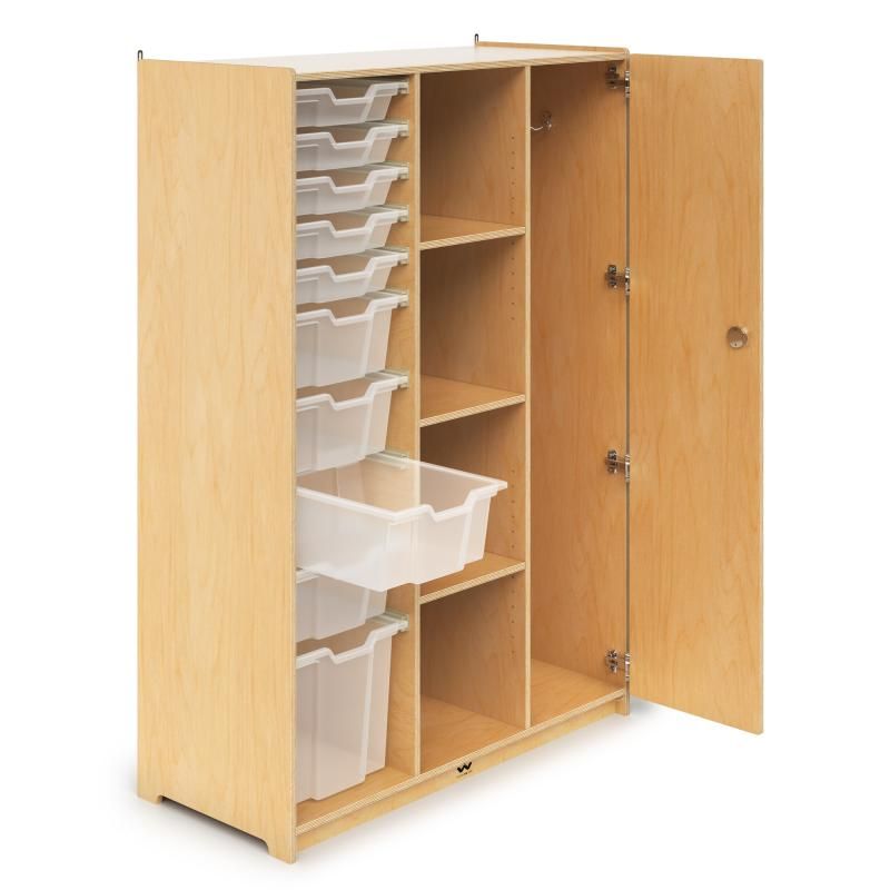 Teachers Wardrobe With Trays And Locking Door