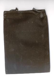 Black Velveteen Bag for Storing Charms and Crystals