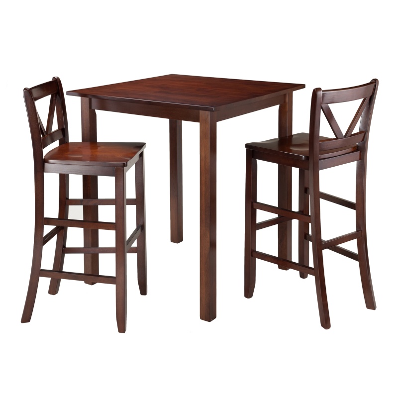 Parkland High Table with 2 V-Back Bar Stools