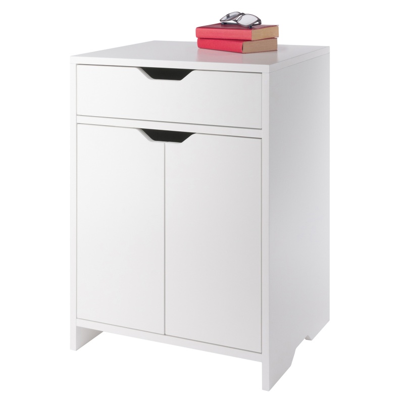 Nova 1-Drawer Storage Cabinet, White