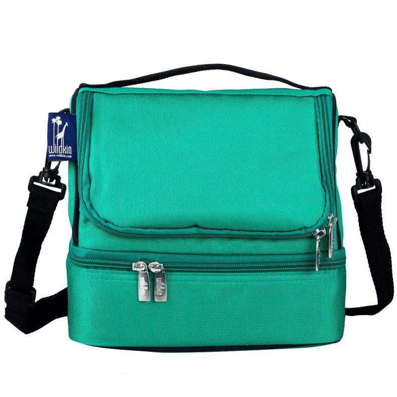 Emerald Green Two Compartment Lunch Bag