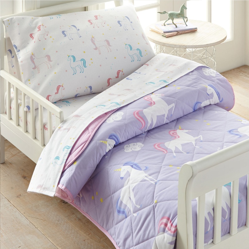 Unicorn 4 Pc Cotton Bed In A Bag - Toddler
