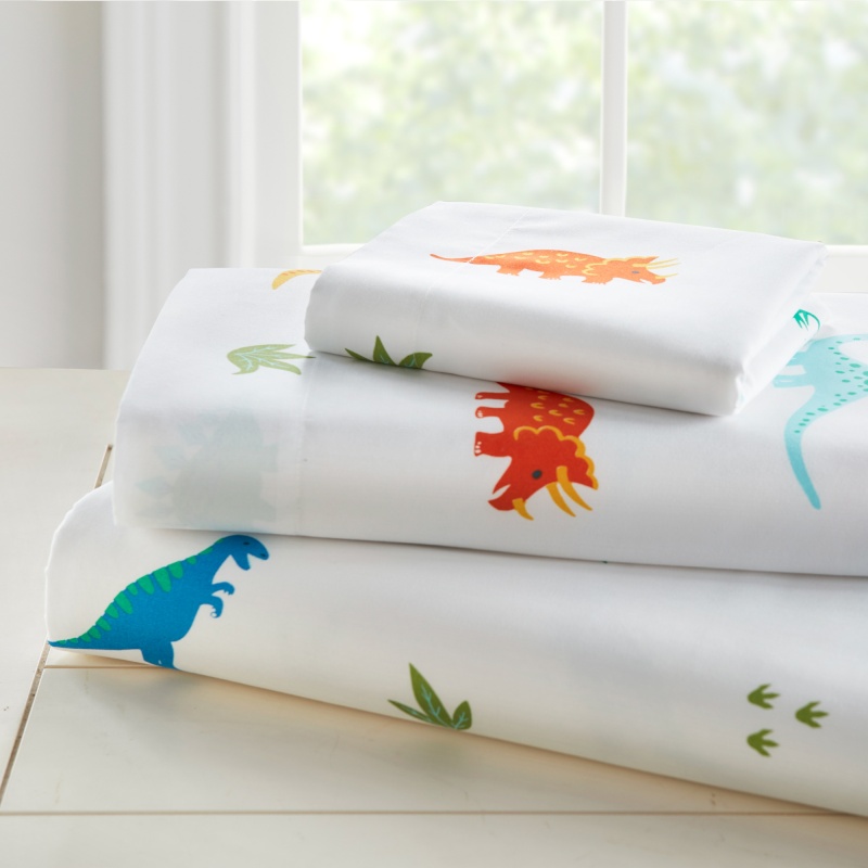 Jurassic Dinosaurs Microfiber Sheet Set - Toddler