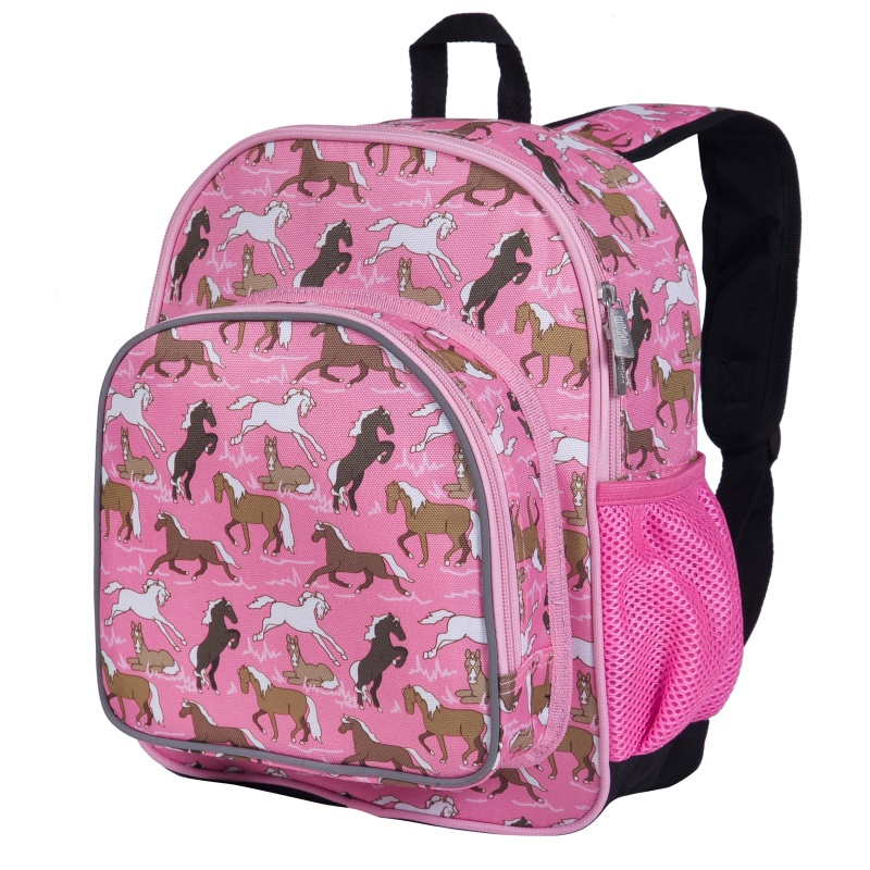 Horses In Pink 12 Inch Backpack