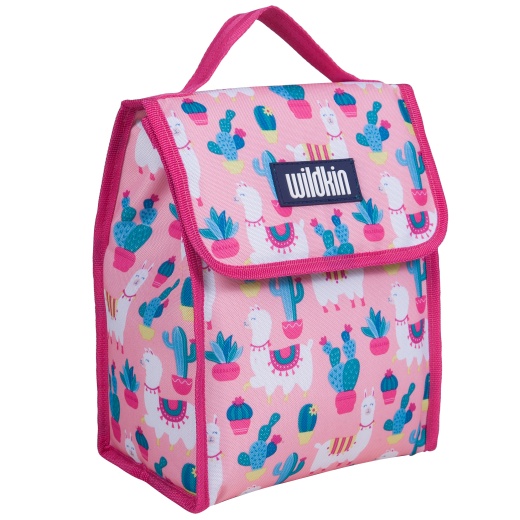 Llamas And Cactus Pink Lunch Bag - Reusable Lunch Bag for Girls