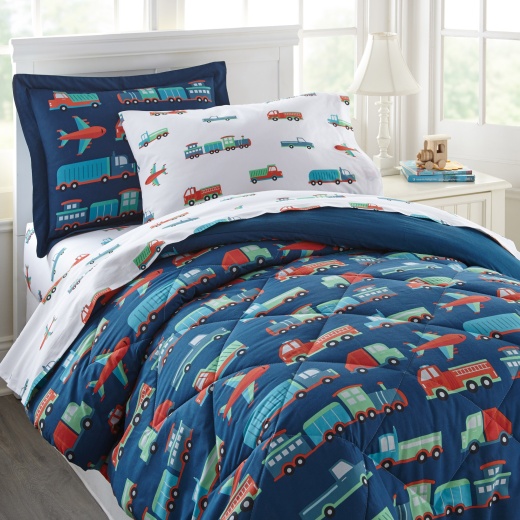 Wildkin Transportation 5 Pc Cotton Bed In A Bag - Twin