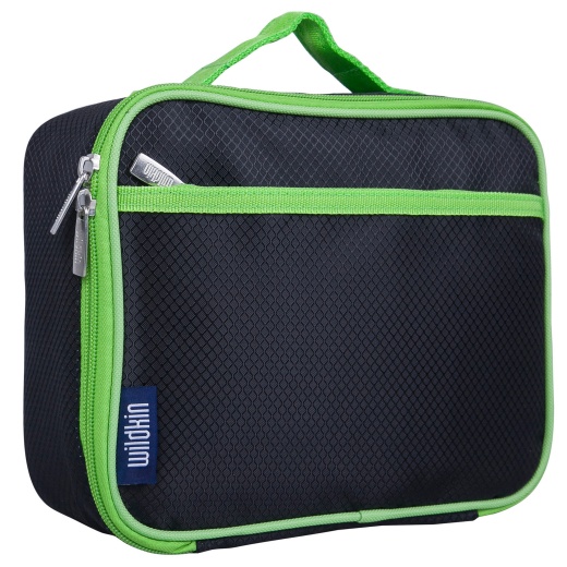 Wildkin Rip-Stop Black/Green Lunch Box for Kids