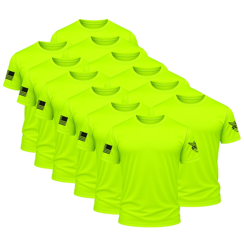 Hi Vis Yellow Performance Shirt Bundle (12 Pack)
