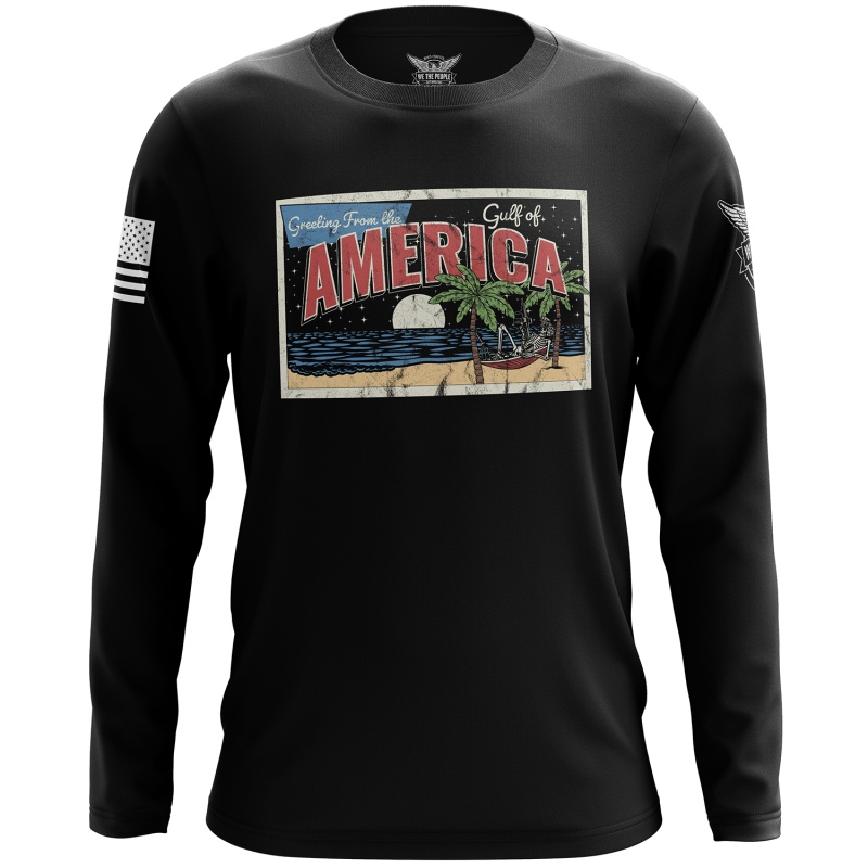 Gulf Of America Post Card Long Sleeve Shirt