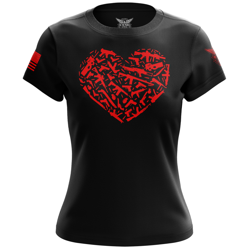 Gun Heart Women's Short Sleeve Shirt