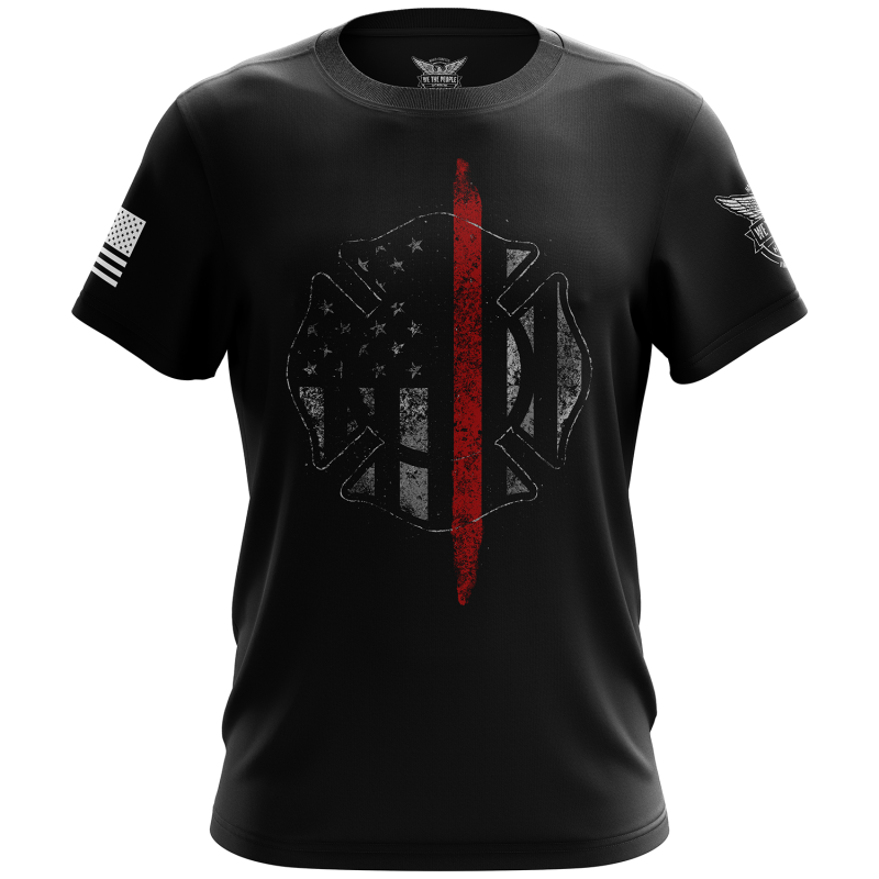 Thin Red Line Flag Short Sleeve Shirt