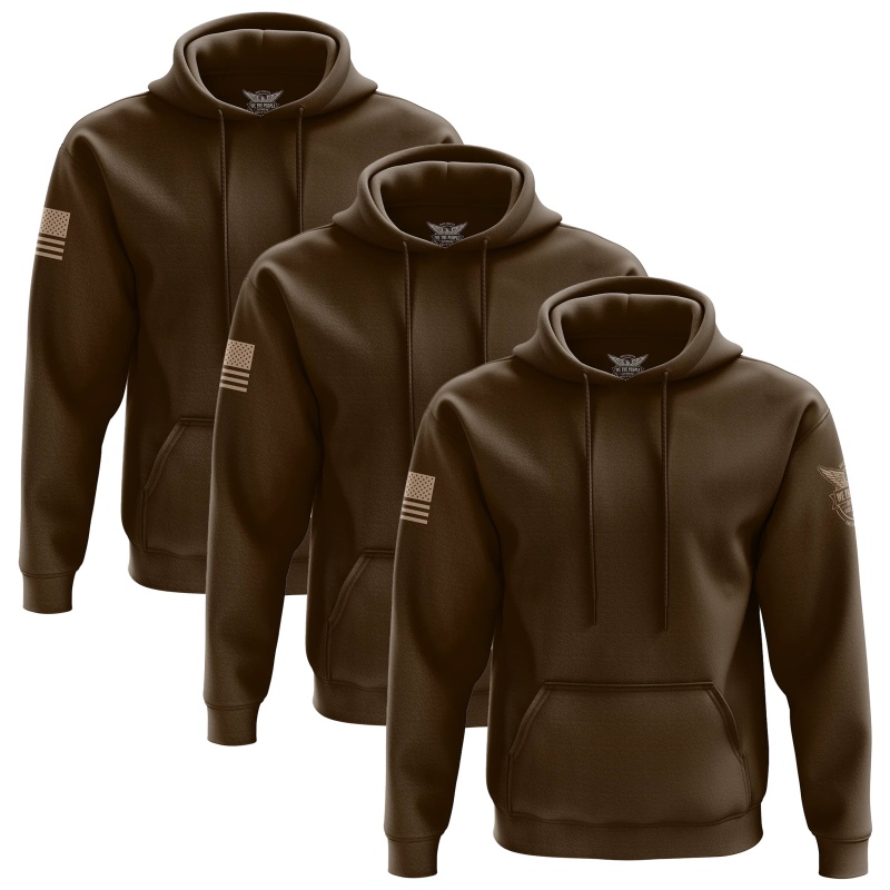 Basic - Brown + Tan Hoodie Bundle (3 Pack)