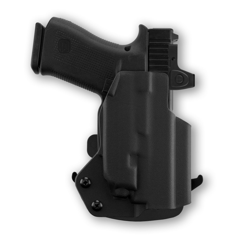 Glock 43X Railed With Crimson Trace Cmr-201 Rail Master Universal Laser Red Dot Optic Cut Owb Holster