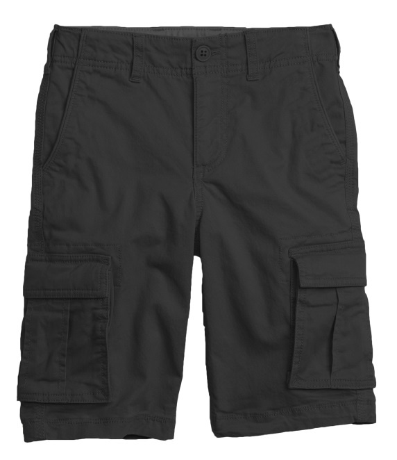 Wholesale Boys Stretch Cargo Shorts In Black - Case Of 36, Case Of 36