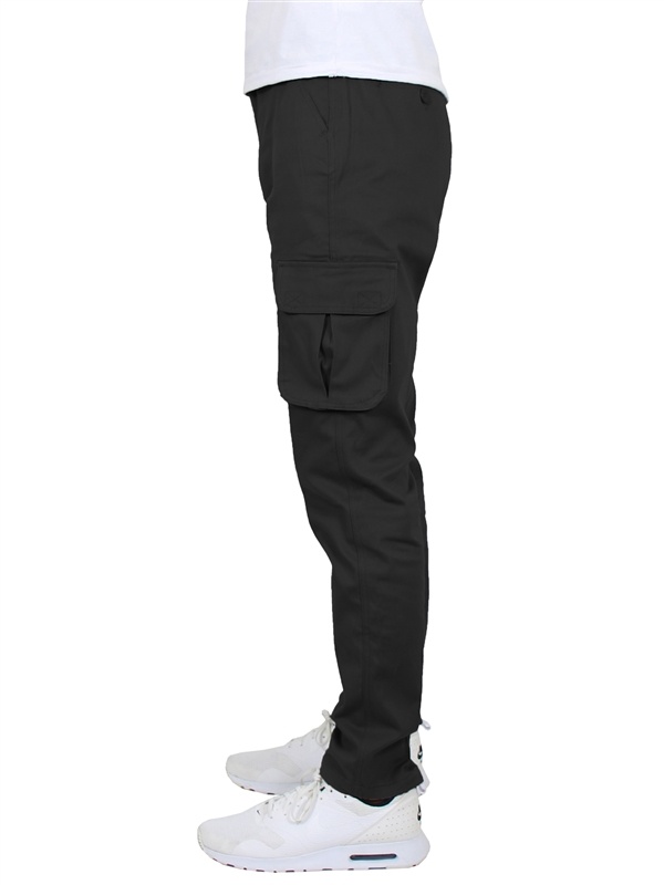 Wholesale Boys Stretch Cargo Pants In Black - Case Of 36, Case Of 36
