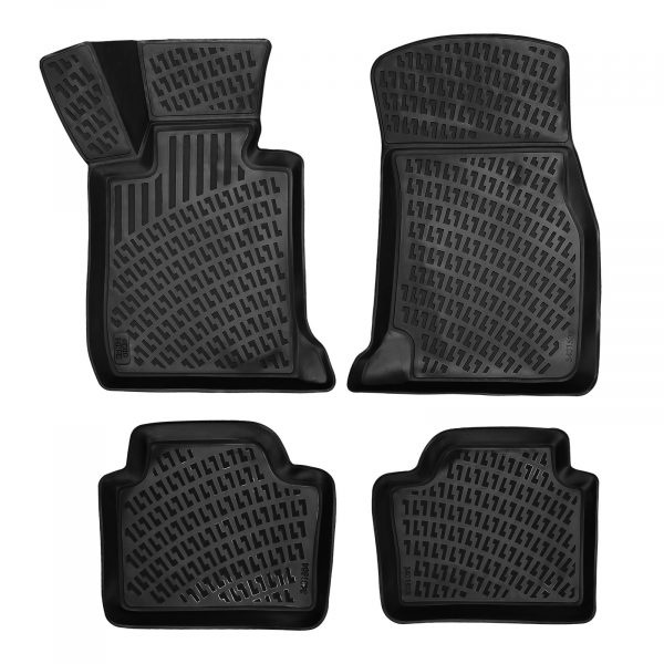 3D Rubber All Weather Floor Mat Set Compatible With Bmw 3 Serie F30 X Drive 2012-2018