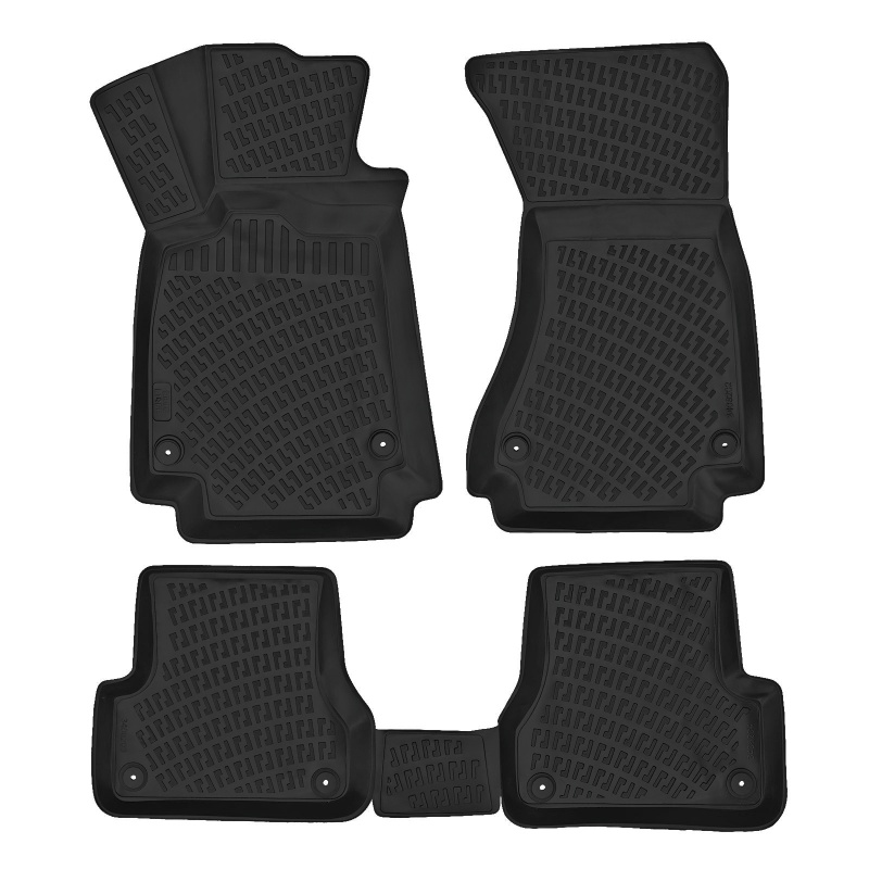 3D Rubber All Weather Floor Mat Set Compatible With Audi A7 Sedan 2012-2018