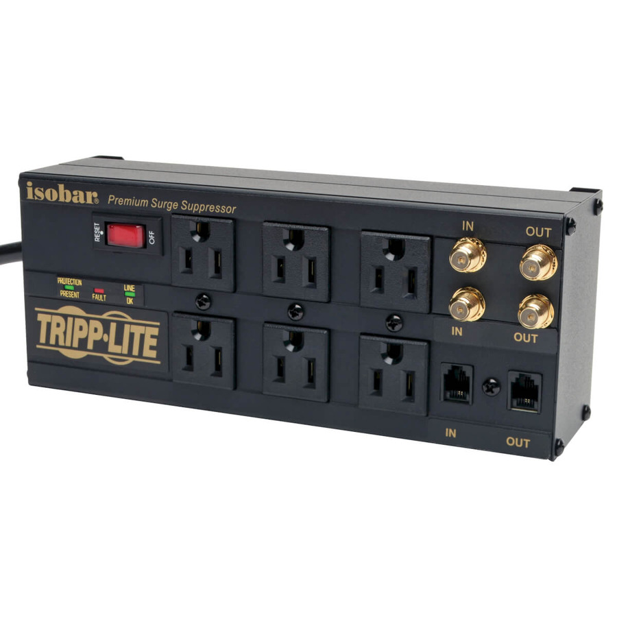 Tripp Lite Isobar6dbs Isobar 6Outlet Surge Protector, 6 Ft. Cord With
