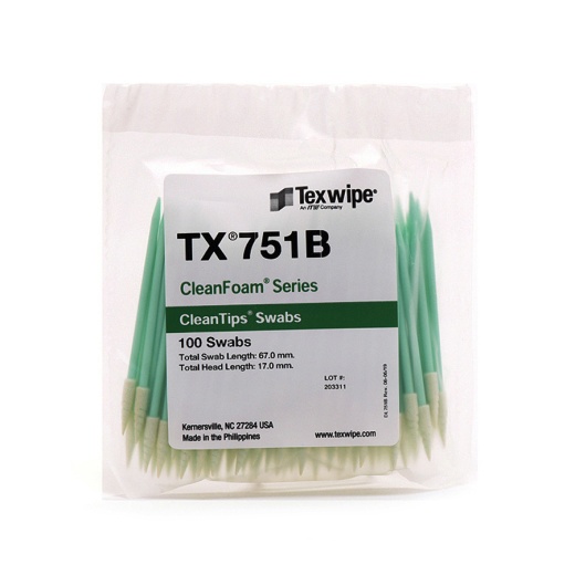 Itw Texwipe Tx751b Cleanroom Swabs - High-Quality Polyurethane Foam Swabs for Critical Applications