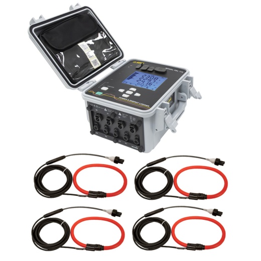 Aemc Instruments Pel 115 Power And Energy Logger, 1-3 Phase, 4 Clamps, Dataview Software, Pel 110 Series