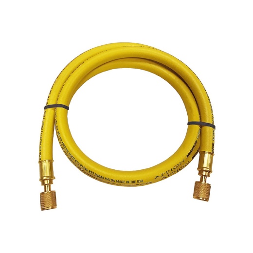 Appion Mh380006aay Megaflow Recovery Hose, 3/8" Filter, 6', 1/4"Fl To 1/4"Fl, 45-Deg Flare, Yellow