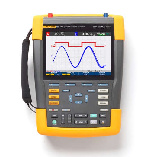 Fluke 190-102-III-S Handheld Oscilloscope | 2 Channel, 100 Mhz, SCC-293 Kit