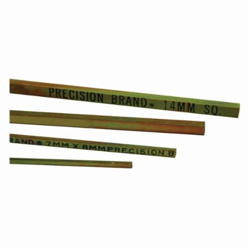 Precision Brand 05090 Rectangle Keystock, 1 Ft L x 28 mm W x 16 mm H, Steel, Gold Dichromate Plated