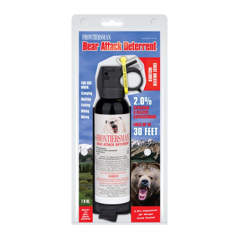 Frontiersman 7.9 Ounce Bear Spray Deterrent With Chest Holster