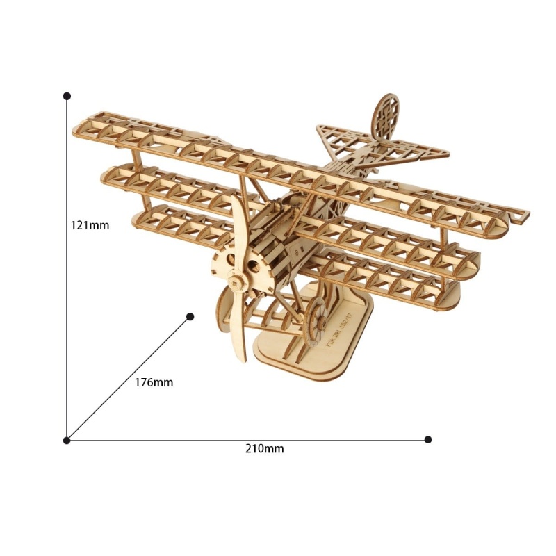 Robotime® Triplane Modern 3D Kinetic Wooden Model