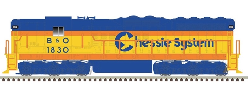 Atlas Classic® Silver Sound Ready™ Sd-7/9 Locomotive - Baltimore & Ohio (Chessie System) 1830, N Scale