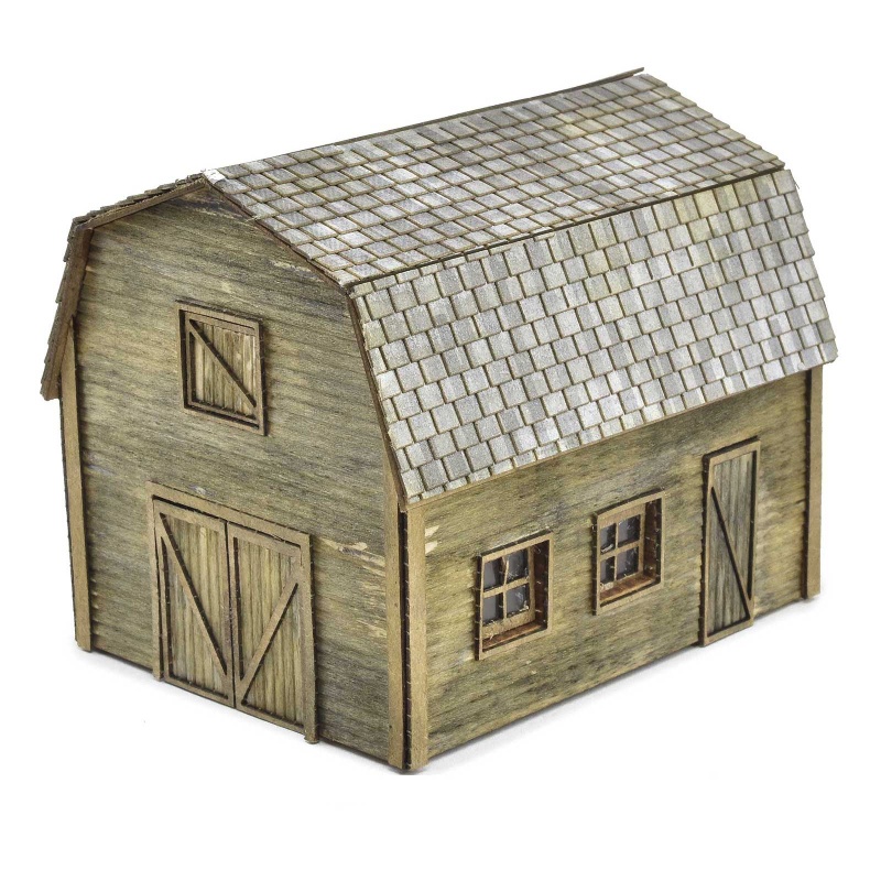 Rural Tractor Shed With Hayloft Kit, HO Scale by SMI