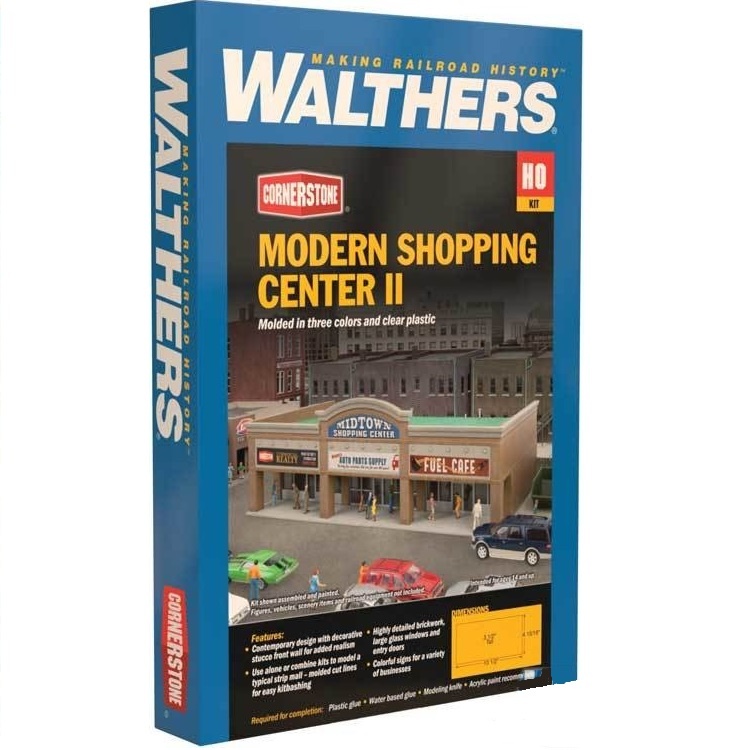 Walthers® Cornerstone Modern Shopping Center Ii Kit - Ho Scale