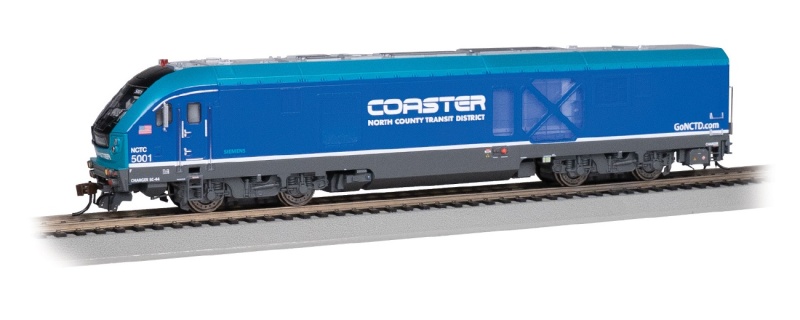 Bachmann Sc-44 Charger Diesel Electric Locomotive - North County Transit District (San Diego County) "Coaster" #5001, Ho Scale