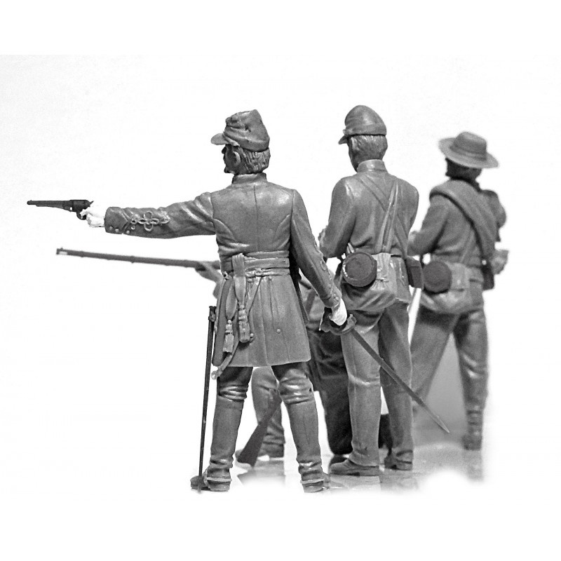 Icm American Civil War "Confederate" Infantry Plastic Figures, 1/35 Scale
