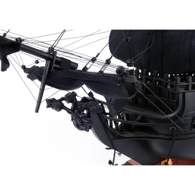 Black Pearl Pirate Ship Fully-Assembled Decorative Wood Model