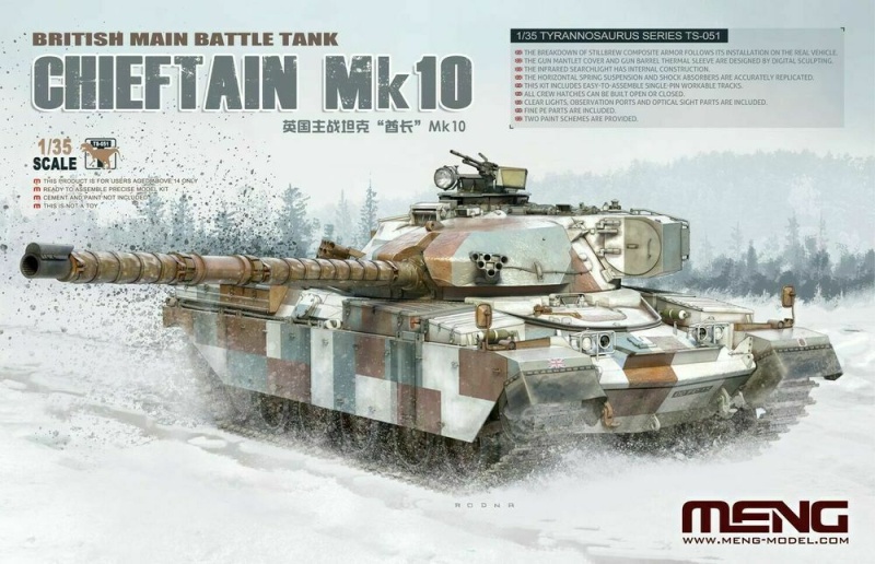 Meng Model Chieftain Mk 10 British Main Battle Tank Plastic Model Kit, 1/35 Scale