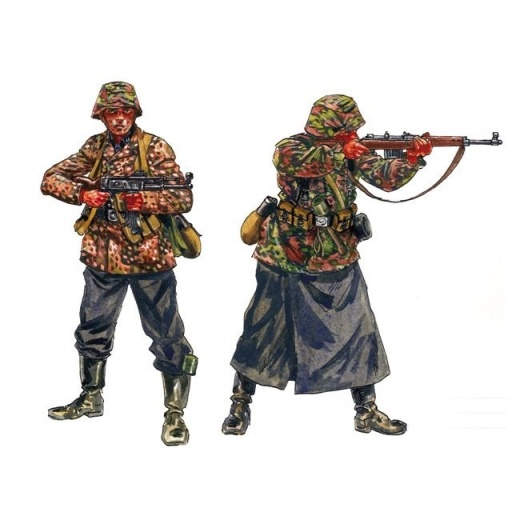 Italeri WWII German Elite Troops 48 Pc Plastic Model Kit, 1/72 Scale