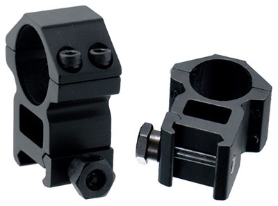 UTG 1" High Profile Matte Black Rings
