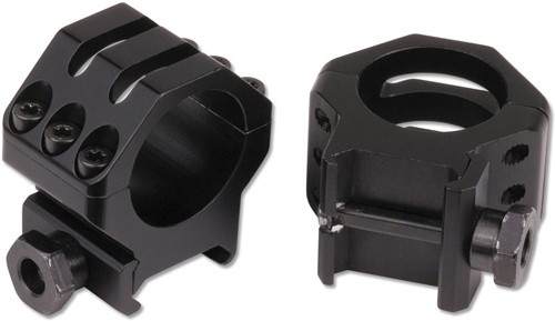 Weaver Rings 6-Hole Tactical 1\" High Matte .400\"