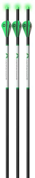 Centerpoint Xbow Arrow Premium 20\" Grn Lighted Nock .003 3Pk