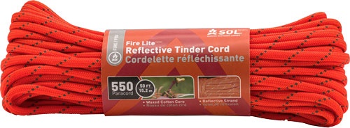 Arb Sol Fire Lite Reflective Tinder Cord 50' Poly 550