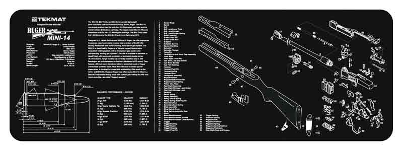 TekMat Armorers Bench Mat 12" x 36" for Ruger Mini-14