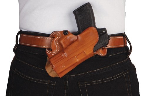 Desantis Small Of Back Holster Rh Owb Lthr For Glock 17\/19 Tn
