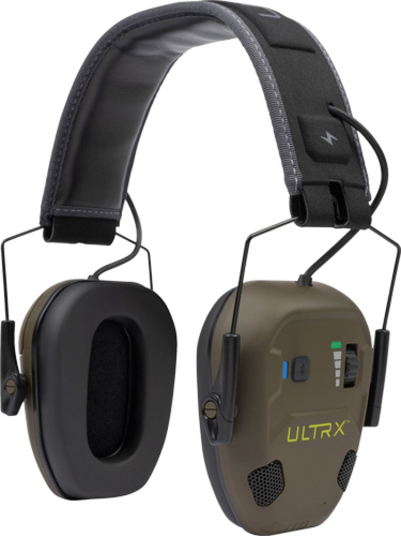 Ultrx Bionic Fuse Ion E-Muff Bluetooth Earmuff 22Db Olive
