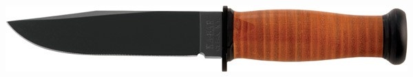 Ka-Bar Mark I Navy Knife 5-1\/8\" W\/Leather Sheath Usn