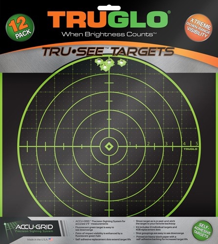 Truglo Tru-See Reactive Target 100 Yard 12\"X12\" 12-Pack