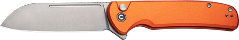 Civivi Knife Chevalier Ii 3.4\" Orange Aluminum\/Satin Bttn Lk