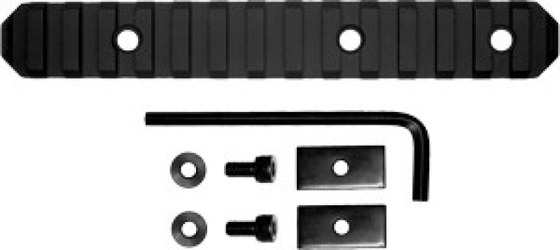 Grovtec Rail Section Stock Ar 6\" 15 Slot Aluminum Black