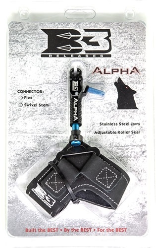 B3 Archery Release Alpha Dual Jaw Swivel Stem Black