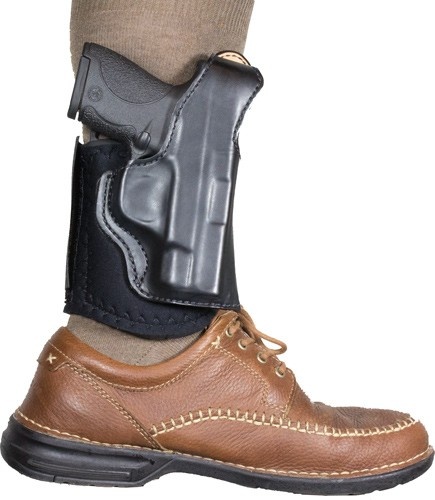 Desantis Diehard Ankle Holster Rh Leather S&W J 2-2.25 Black